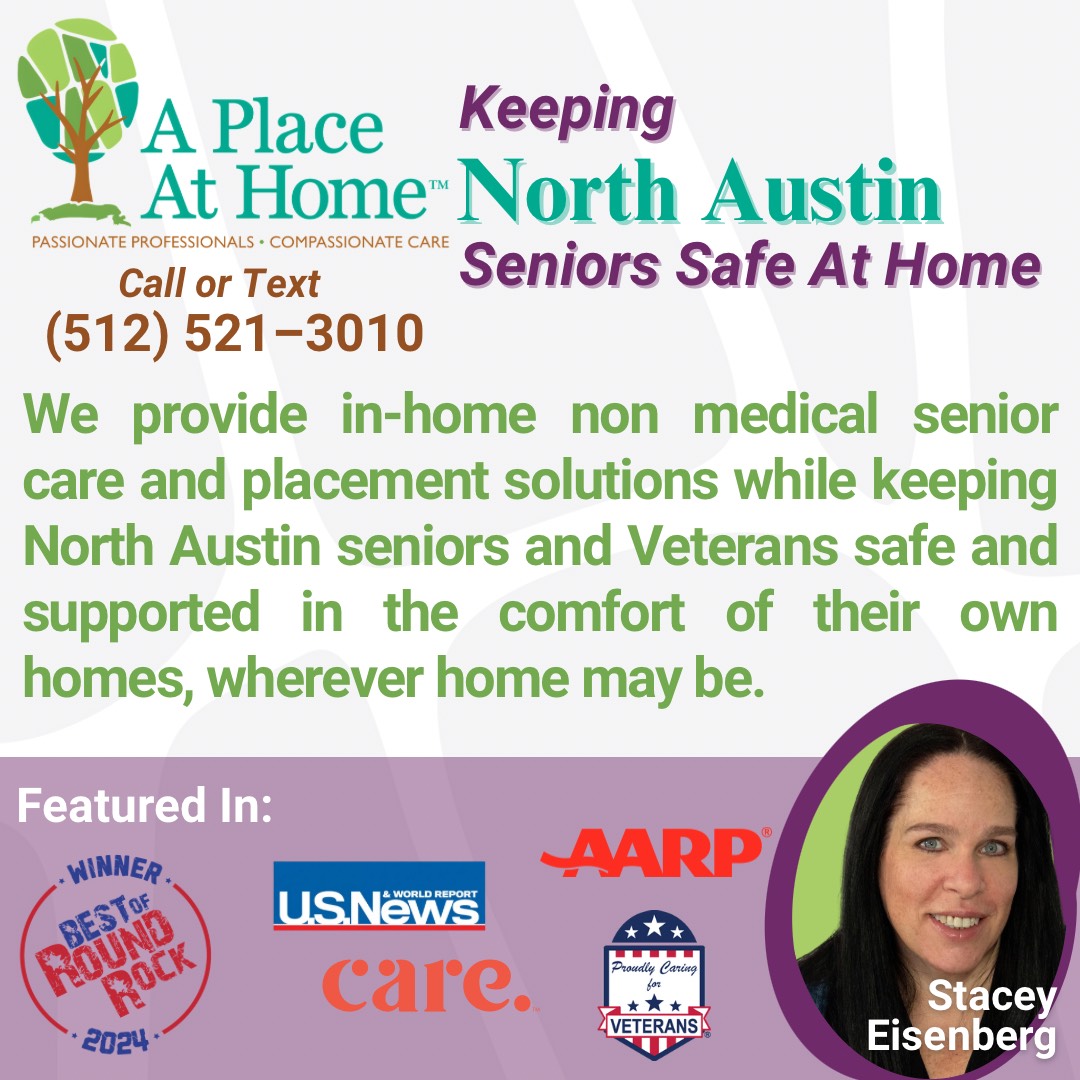 Stacy Eisenberg at A Place at Home - North Austin provides caregivers for elderly adults who need help at home